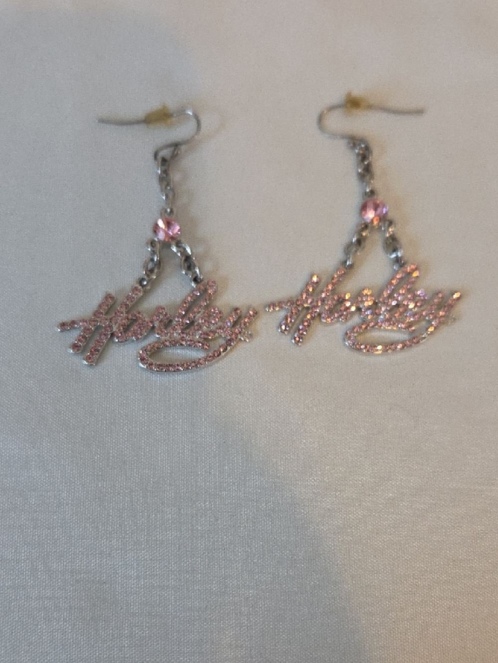 Harley-Davidson Pink Script Necklace and Dangle Earrings - Picture 6 of 6